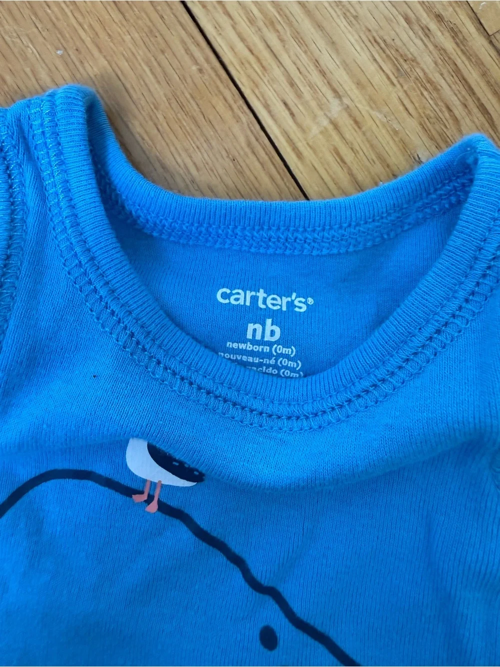 Carter's Bright Blue Whale Graphic Sleeveless One-Piece, newborn